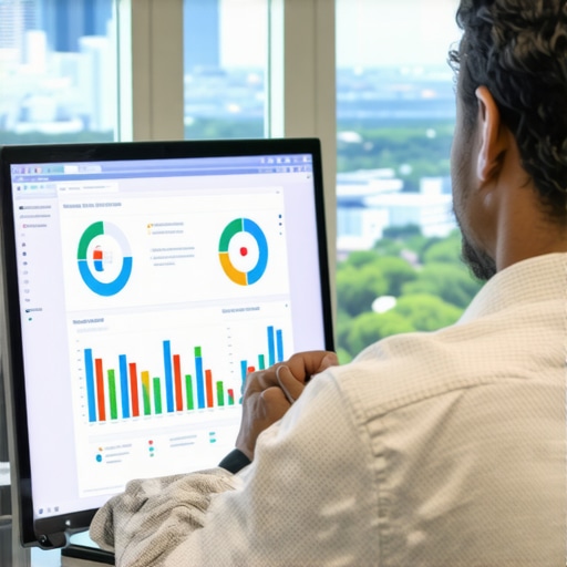 Deep SEO Analysis for Jacksonville Business owner reviewing local SEO and Google Maps data with Jacksonville skyline