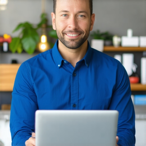 Jacksonville business owner working on Google My Business profile