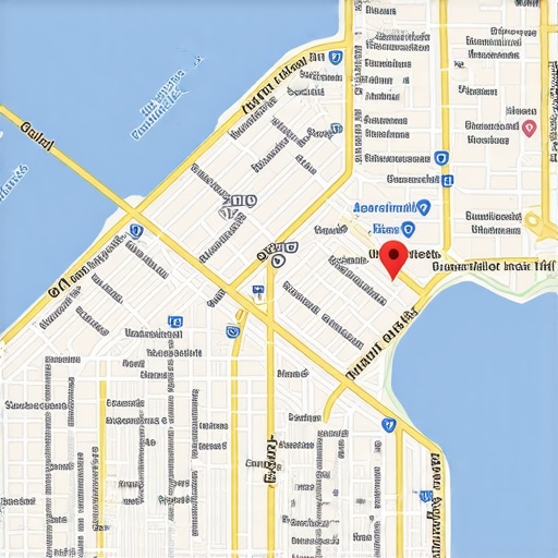 Jacksonville Local SEO Map Strategy A detailed digital map of Jacksonville showing local business locations and SEO annotations.