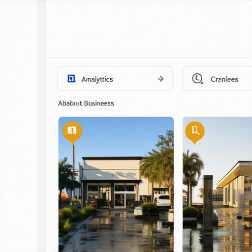 Screenshot showing optimized Google My Business profile for Jacksonville business with analytics and profile details.