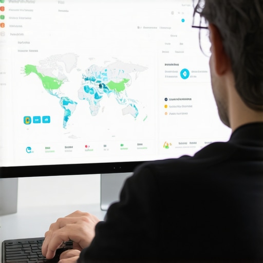 Person viewing local SEO metrics on a computer for Jacksonville maps optimization
