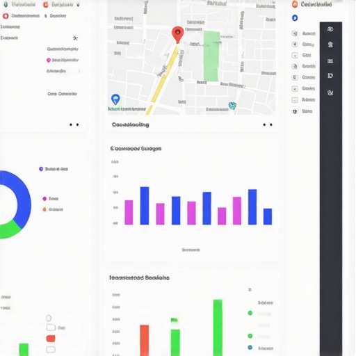 Screen showing local SEO performance metrics and Google Maps ranking data