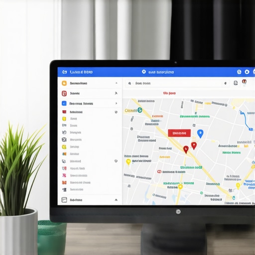 Person analyzing local SEO data on a computer screen focused on Jacksonville map rankings