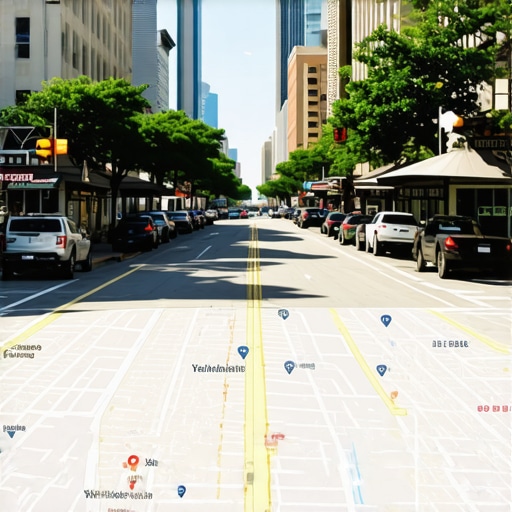 Map overlay highlighting local businesses in Jacksonville with digital SEO elements.