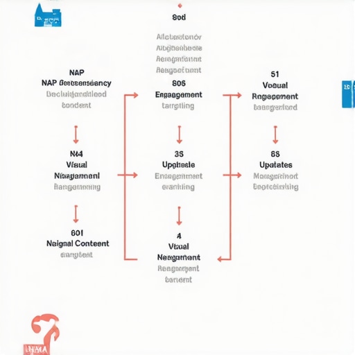 Flowchart illustrating key steps to improve Google Maps ranking for local Jacksonville businesses.