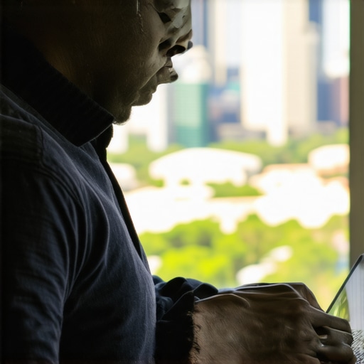 Business owner managing local SEO with digital tools for Jacksonville