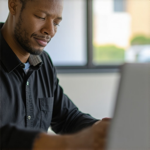 Business owner working on Google My Business profile to improve local ranking in Jacksonville