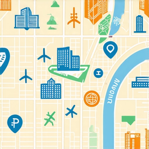 Digital illustration of Jacksonville map with SEO symbols highlighting local optimization
