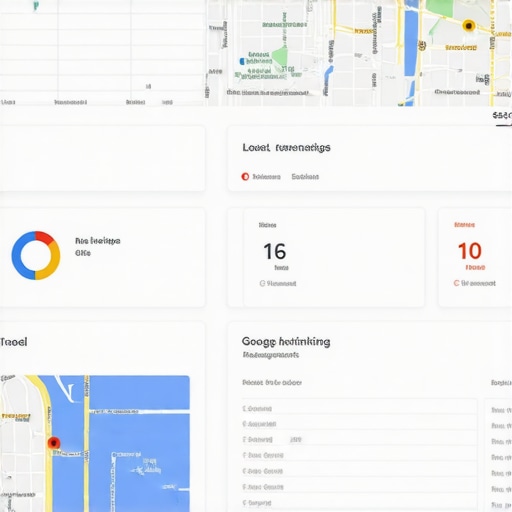 Screenshot of SEO analytics dashboard tracking Google Maps rankings, reviews, and alerts