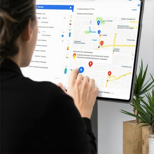 Person editing business details on Google My Business dashboard