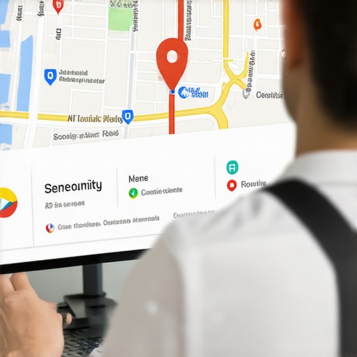 Business owner securing Google My Business profile with Jacksonville storefront in background